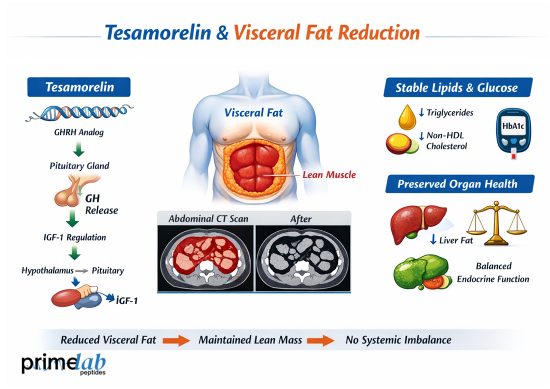 Does Tesamorelin Selectively Target Visceral Adipose Tissue Without Systemic Effects?