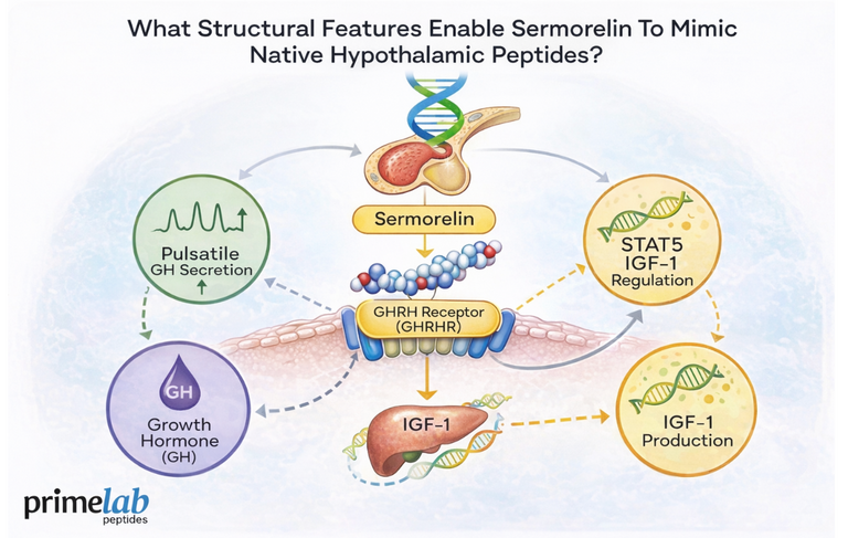 What Structural Features Enable Sermorelin To Mimic Native Hypothalamic Peptides?