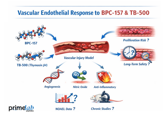 Vascular Endothelial Response to BPC-157 and TB-500 in Controlled Animal Studies