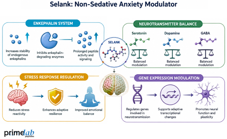 What Does Experimental Evidence Suggest About Selank as a Non-Sedative Anxiety Modulator?