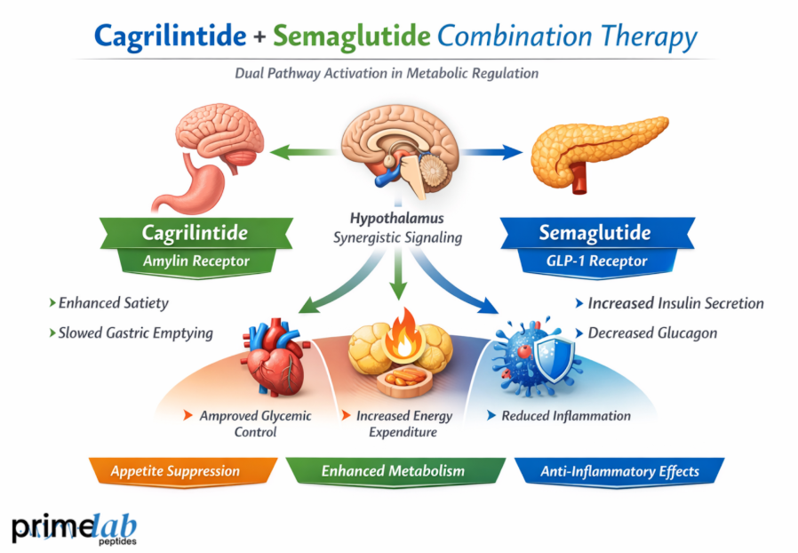 What Biological Pathways Are Activated by the Cagrilintide-Semaglutide Combination Therapy?