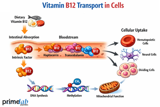 How Do Vitamin B12 Transport Proteins Regulate Cellular Distribution in Biological Systems?