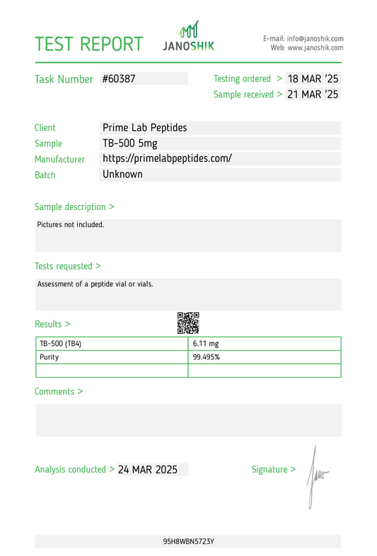 TB-500 (Thymosin Beta 4) (43 AA) – 5mg