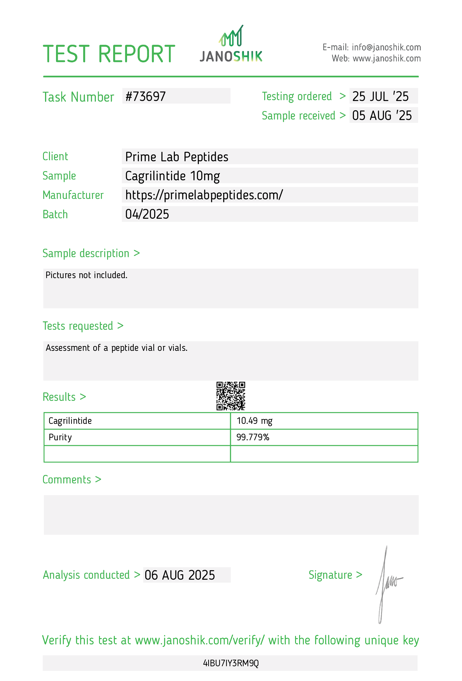 Cagrilintide 10mg Prime Lab Peptides Cagrilintide 10mg Prime Lab Peptides